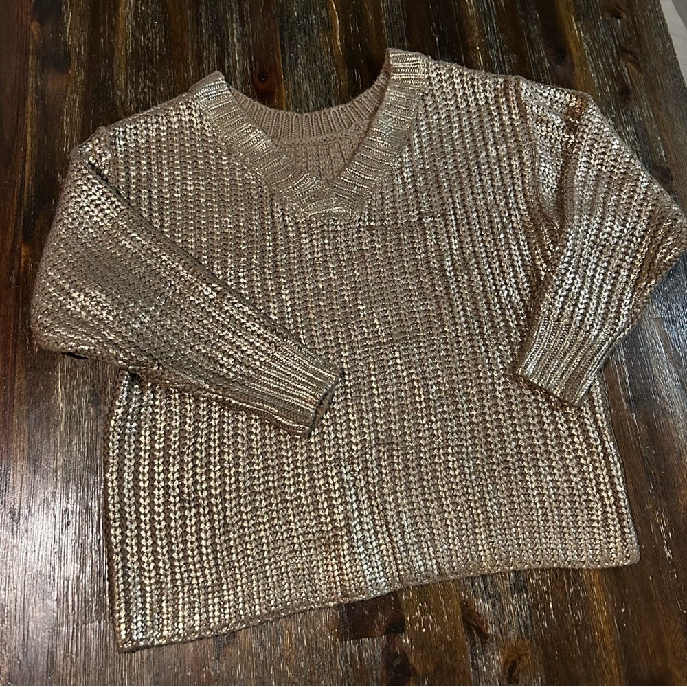 NWT Gold&Silver Paris SWEATER